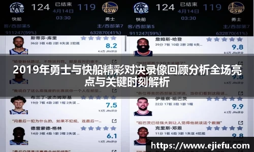 2019年勇士与快船精彩对决录像回顾分析全场亮点与关键时刻解析