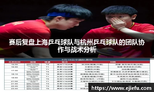 赛后复盘上海乒乓球队与杭州乒乓球队的团队协作与战术分析
