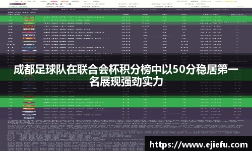 成都足球队在联合会杯积分榜中以50分稳居第一名展现强劲实力
